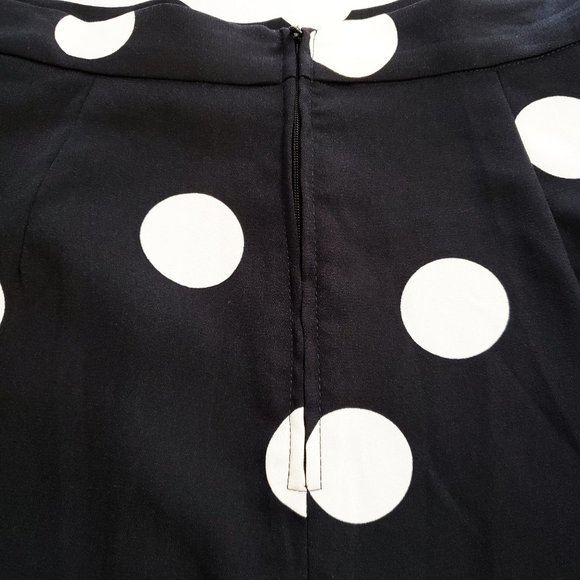 Modcloth Polka Dot Ruffle Pencil Skirt Women's Size 8 Precious! - Picture 7 of 12